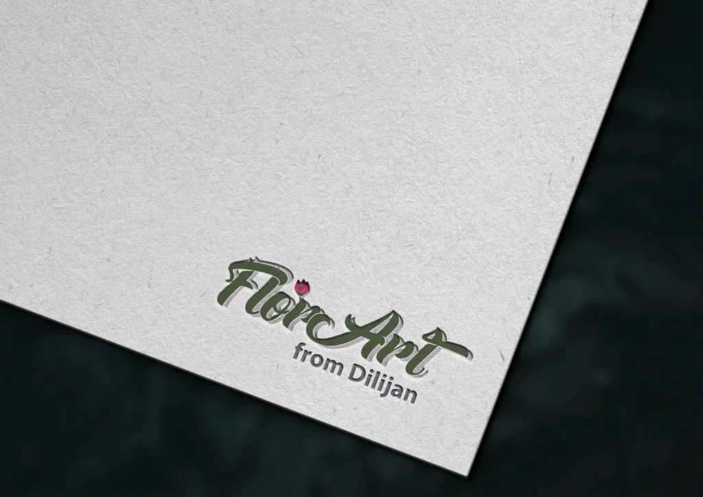 Graffix logo and graphic design for FlorArt – jewelry brand inspired by flowers and plants from Dilijan.